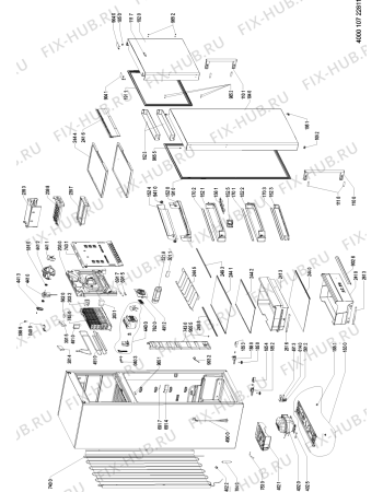 Схема №1 KDN 5540 A+ PT с изображением Дверца для холодильной камеры Whirlpool 481010697306