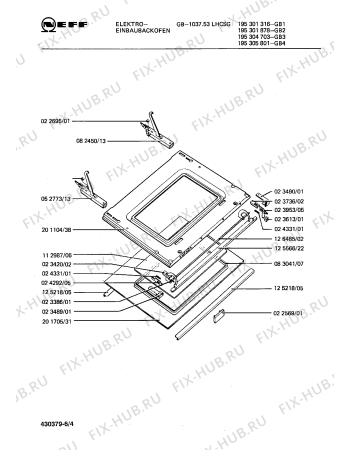 Схема №1 195301878 GB-1037.53LHCSG с изображением Программатор для духового шкафа Bosch 00083120