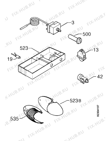 Взрыв-схема холодильника Aeg OE.SS2373-4K - Схема узла Thermostat