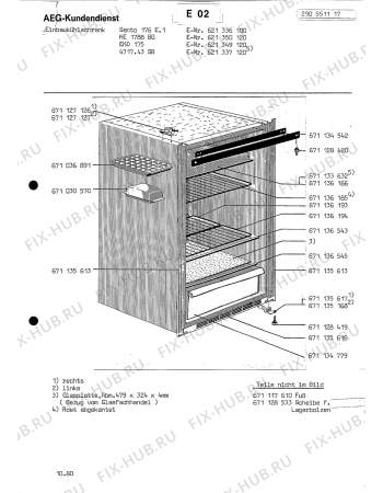 Взрыв-схема холодильника Aeg SIEHE 621336100 F - Схема узла Section1