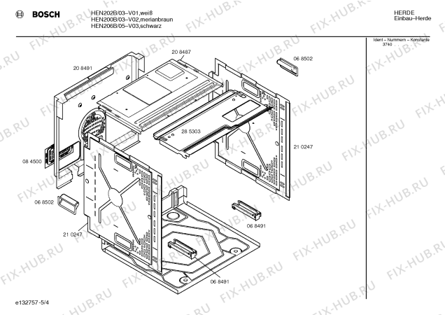 Схема №1 HEN200A с изображением Панель управления для духового шкафа Bosch 00289401