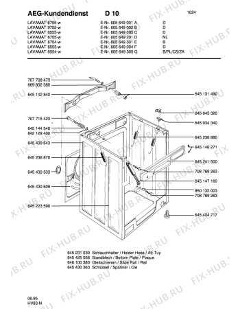 Взрыв-схема стиральной машины Aeg LAV6754 - Схема узла Housing 001