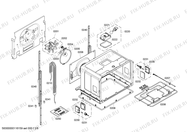Схема №2 HBN77P750 с изображением Панель управления для плиты (духовки) Bosch 00448701