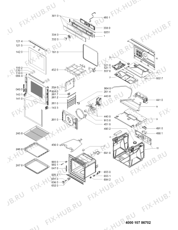 Схема №1 AKZM8640IX (F101255) с изображением Инструкция по эксплуатации для плиты (духовки) Indesit C00515160