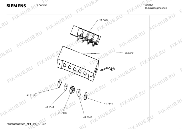 Схема №1 LC80150 с изображением Направляющая для электровытяжки Siemens 00239070