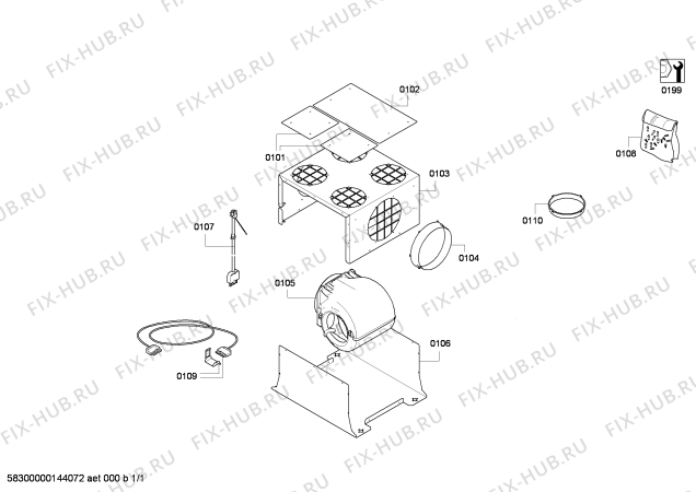 Схема №1 AR400130 с изображением Мотор вентилятора для вытяжки Bosch 00684793