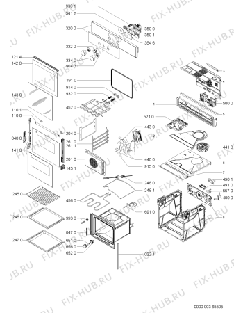 Схема №1 AKP 321/IX с изображением Дверца для плиты (духовки) Whirlpool 481245050034