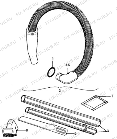 Взрыв-схема пылесоса Aeg VC9400 - Схема узла Hose