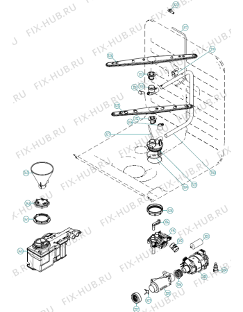 Взрыв-схема посудомоечной машины Asko D5435 SOF EU   -White (367871, DW90.1) - Схема узла 03