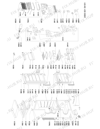 Схема №1 ARC 7412 с изображением Дверь для холодильной камеры Whirlpool 481241610196