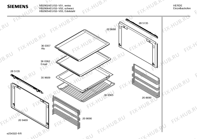 Схема №2 HB29054EU с изображением Инструкция по эксплуатации для плиты (духовки) Siemens 00582762
