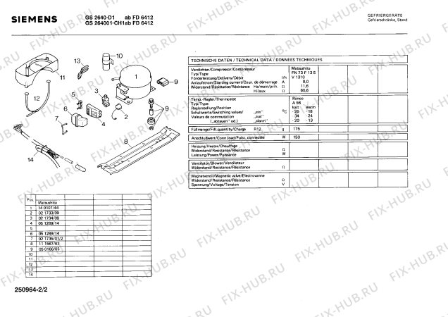Взрыв-схема холодильника Siemens GS264001 - Схема узла 02