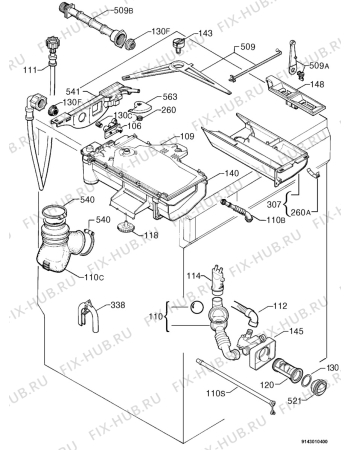 Взрыв-схема стиральной машины Zanussi F832 - Схема узла Hydraulic System 272