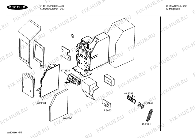 Схема №2 B1RKI18102 с изображением Заглушка для сплит-системы Bosch 00173832