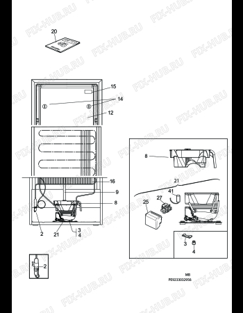 Взрыв-схема холодильника Electrolux ERF3206AHW - Схема узла C10 Cold, users manual