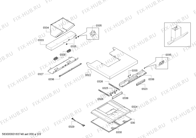 Схема №1 D36ML64N0 NEFF с изображением Панель управления для вытяжки Bosch 00771861
