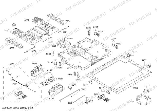 Схема №2 NIN651T14E Flex Induction VEL.Bis с изображением Модуль для плиты (духовки) Bosch 00744123