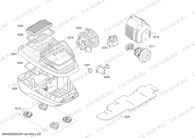 Схема №2 BGB7330 Ergomaxx'x с изображением Крышка для пылесоса Bosch 11012264