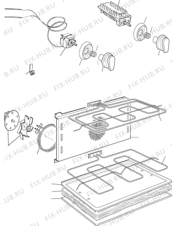 Схема №4 DEFV908BK с изображением Панель для плиты (духовки) DELONGHI 371V9619T