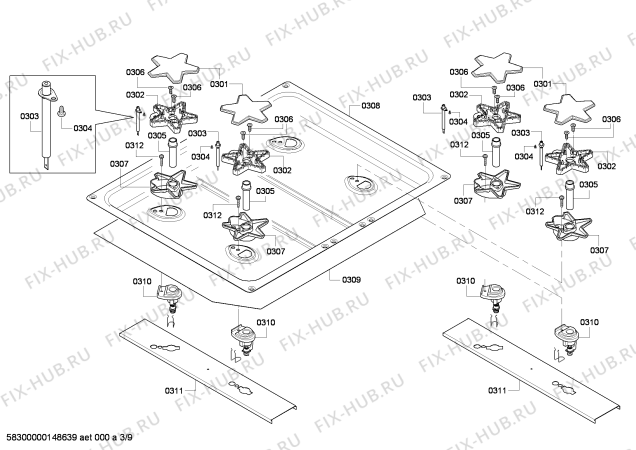 Схема №2 PRD486GDHC с изображением Рамка для духового шкафа Bosch 00685114