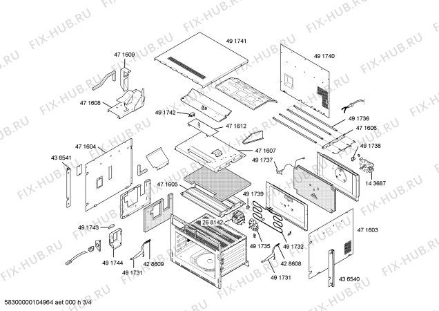 Схема №2 H5972A0 с изображением Инструкция по эксплуатации для духового шкафа Bosch 00592728