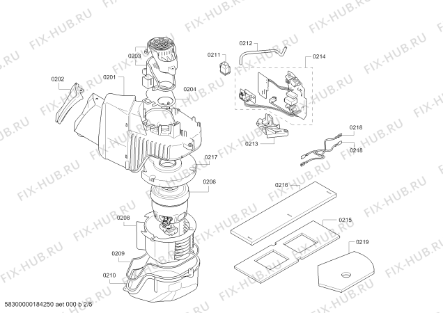 Схема №1 BGS5SIL664 Bosch Relaxx'x с изображением Верхняя часть корпуса для пылесоса Bosch 00747146