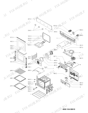 Схема №1 AKP 233/WH/01 с изображением Панель для духового шкафа Whirlpool 481245249661