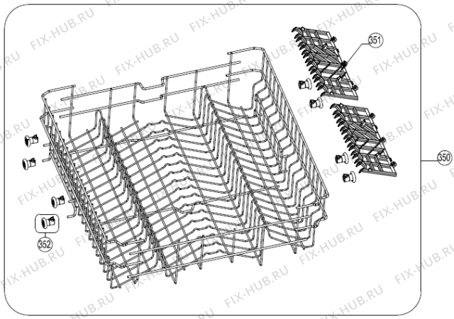 Взрыв-схема посудомоечной машины Gorenje GU62250W (388465, UNPT12T1) - Схема узла 02