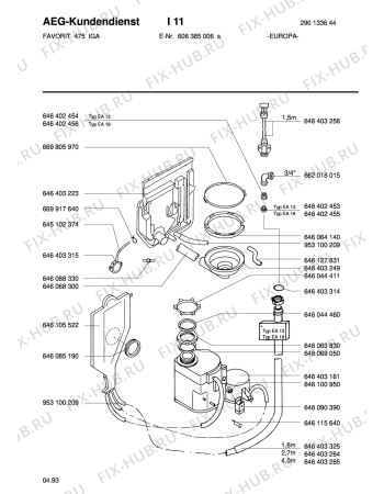 Взрыв-схема посудомоечной машины Aeg FAV475I-S - Схема узла Section3