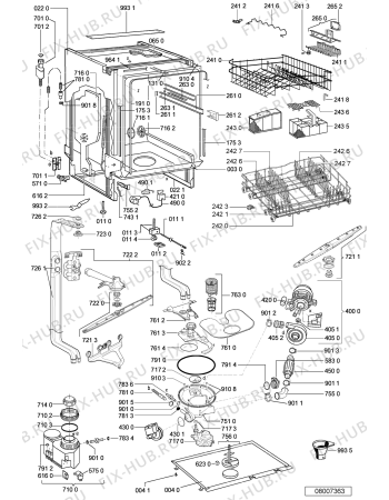 Схема №1 GSIP 40 POWER с изображением Обшивка для электропосудомоечной машины Whirlpool 480140100424