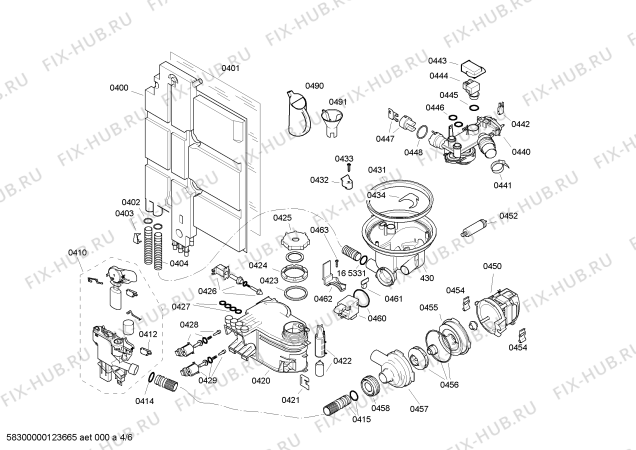 Схема №1 SGD47M06II с изображением Передняя панель для посудомоечной машины Bosch 00665283