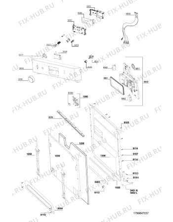 Схема №2 ADG 657/1 IX с изображением Обшивка для электропосудомоечной машины Whirlpool 481245373251