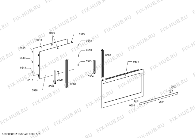 Схема №2 F3430N0NL Neff с изображением Труба для плиты (духовки) Bosch 00446554