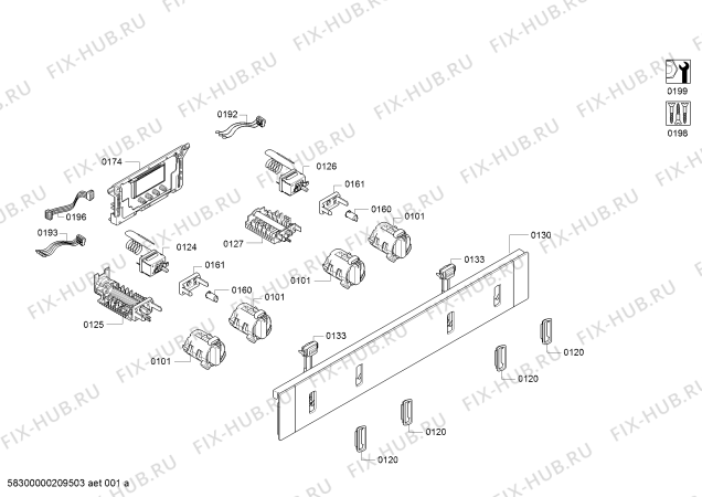 Схема №2 J1ACE2HW0B с изображением Ручка двери для плиты (духовки) Bosch 11024986