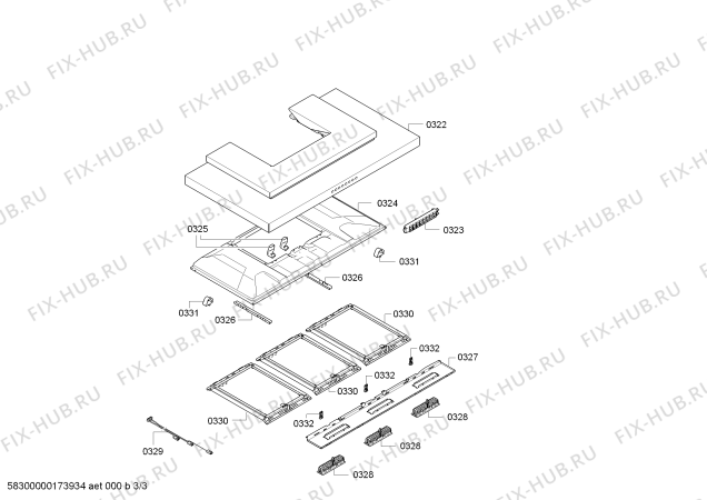 Взрыв-схема вытяжки Gaggenau AW230190 Gaggenau - Схема узла 03