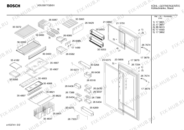 Взрыв-схема холодильника Bosch KSU3977GB - Схема узла 02