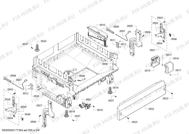 Схема №3 63012243312 Kenmore с изображением Стержень для посудомойки Bosch 00645211