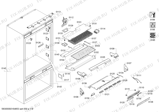Схема №3 B36IT71SN с изображением Стеклопанель для холодильника Bosch 00684388