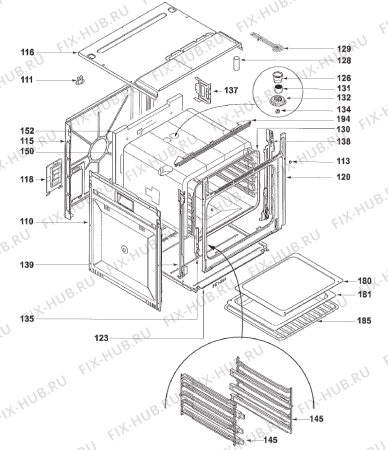 Взрыв-схема плиты (духовки) Gorenje OP8650 AU   -Electric oven (900002411, OP8650) - Схема узла 06