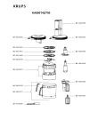 Схема №2 KA890T42/700 с изображением Модуль (плата) управления для кухонного комбайна Krups MS-5883965