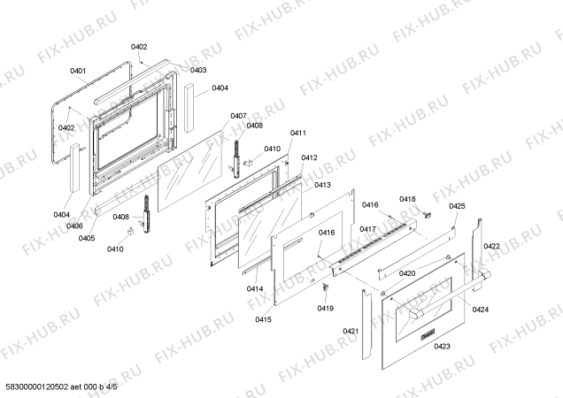 Схема №4 SECD302BP с изображением Шайба для духового шкафа Bosch 00416811