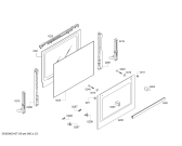 Схема №1 HBG23B150R H.BO.NP.L2D.IN.GLASS.B1c.X.E0_C/// с изображением Внешняя дверь для духового шкафа Bosch 00742383