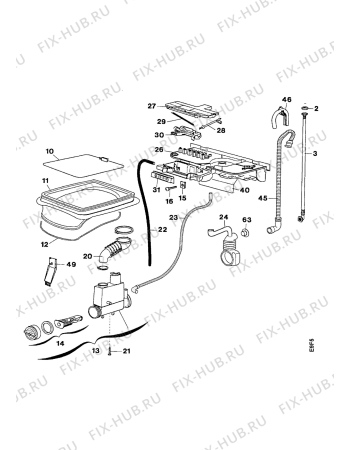 Взрыв-схема стиральной машины Electrolux EW524T - Схема узла Water equipment