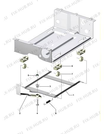 Взрыв-схема стиральной машины Indesit TK650SL (F025610) - Схема узла