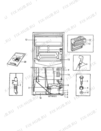 Взрыв-схема холодильника Electrolux ER3406C - Схема узла Cooling system 017