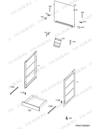 Взрыв-схема плиты (духовки) Zanussi ZCM65331WA - Схема узла Housing 001