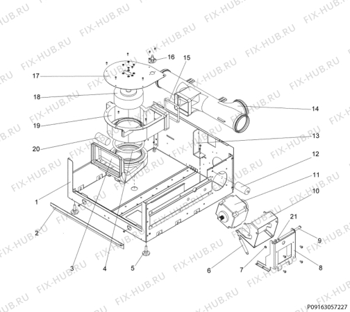 Взрыв-схема стиральной машины Electrolux TASL5M102 - Схема узла Floor/power unit