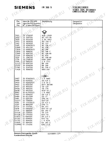 Схема №5 FM3889 с изображением Плата для телевизора Siemens 00734080