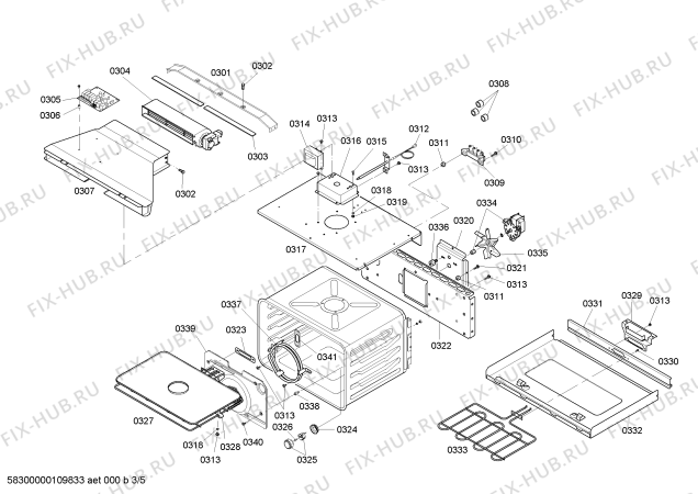 Схема №1 HBL765AUC с изображением Плита Bosch 00470709