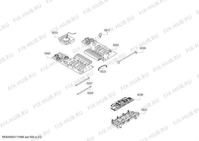 Взрыв-схема плиты (духовки) Siemens EH679FJ27E IH6.1 - Standard - Схема узла 02